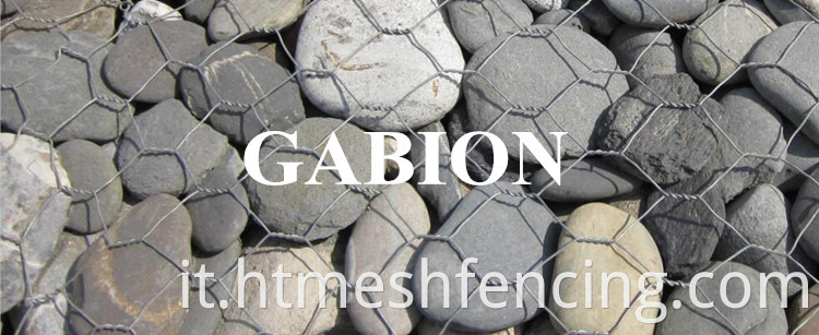 Gabbie di pietra esagonale galvanizzata cestini gabion ghion mesh per muro del fiume